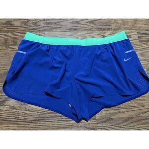 Nike Dri-Fit XL Athletic Women's Shorts‎ Blue Lime Green Blue Liner Inner Shell